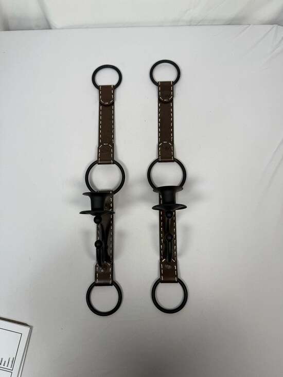 Unbranded Other - Vintage Equestrian Style Metal Wall Candle Sconces Set of 2